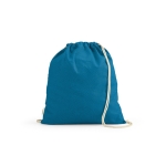 Ökologischer Rucksack aus recycelter Baumwolle, 140 g/m2 farbe hellblau