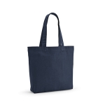 Tasche aus recycelter Baumwolle und RPET, 180 g/m2 farbe marineblau