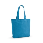 Tasche aus recycelter Baumwolle und RPET, 180 g/m2 farbe hellblau