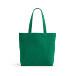 Tasche aus recycelter Baumwolle und RPET, 280 g/m2 farbe grün Ansicht von vorne