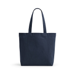 Tasche aus recycelter Baumwolle und RPET, 280 g/m2 farbe marineblau Ansicht von vorne