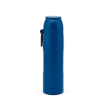 Thermoskanne aus recyceltem Edelstahl mit Karabiner, 1 L farbe marineblau