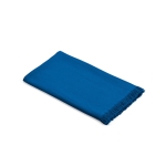 Strandtuch aus recycelter Baumwolle mit Fransen , 250 g/m2, 80x180cm farbe blau