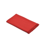 Strandtuch aus recycelter Baumwolle mit Fransen , 250 g/m2, 80x180cm farbe rot