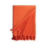 Handtuch aus Baumwoll- und Polyesterfrottee mit Logo, 320 g/m2 farbe orange zweite Ansicht