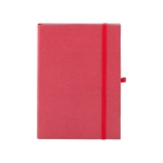 Notizbuch mit festem Cover aus organischen Materialien für Messen, A5 farbe rot erste Ansicht