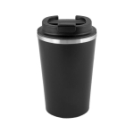 Schwarzer doppelwandiger To Go Becher aus Edelstahl, 480 ml farbe schwarz zweite Ansicht