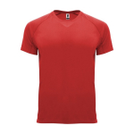 Sport-T-Shirt aus 100% Polyester für Kinder, 135 g/m2, Roly farbe rot