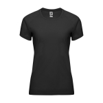 Sport-T-Shirt aus 100% Polyester für Damen, 135 g/m2, Roly farbe schwarz