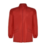 Unisex Regenjacke aus Polyester mit hohem Kragen, 70 g/m2, Roly farbe rot