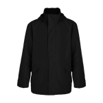 Wasserdichte Unisex-Jacke aus de 100% Polyester, 400 g/m2, Roly farbe schwarz