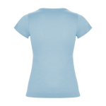 T-Shirt aus 100% Baumwolle für Damen, 155 g/m2, Roly farbe hellblau zweite Rückansicht