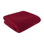 Decke aus recyceltem Polyester, made in EU, 110 x 150 cm, 290 g/m2 farbe rot dritte Ansicht