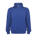 Sweatjacke aus Baumwolle und Polyester mit Kapuze, 280 g/m2, Roly farbe köngisblau