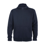 Sweatjacke aus Baumwolle und Polyester mit Kapuze, 280 g/m2, Roly farbe marineblau