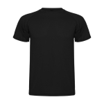 Piqué Sport-T-Shirt für Kinder aus Polyester, 150 g/m2, Roly farbe schwarz zweite Rückansicht