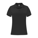 Piqué Sportpolo aus Polyester für Damen, 150 g/m2, Roly farbe schwarz