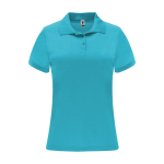 Piqué Sportpolo aus Polyester für Damen, 150 g/m2, Roly farbe türkis