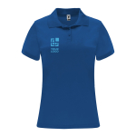 Piqué Sportpolo aus Polyester für Damen, 150 g/m2, Roly Ansicht mit Druckbereich