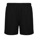 Kurze Unisex Sportshorts aus 100% Polyester, 140 g/m2, Roly farbe schwarz