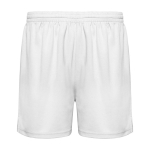 Kurze Unisex Sportshorts aus 100% Polyester, 140 g/m2, Roly farbe weiß