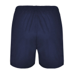 Kurze Unisex Sportshorts aus 100% Polyester, 140 g/m2, Roly farbe marineblau zweite Rückansicht