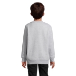 Kinder-Pullover aus recycelter Baumwolle, SOL'S Columbia, 280 g/m2 farbe hellgrau Detailbild 2