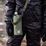 Kleine Kühltasche zum Transport von Flaschen oder Dosen farbe grün dritte Ansicht