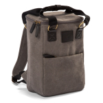 Eleganter isothermer Canvas-Rucksack mit Taschenfunktion, 10 L farbe grau