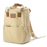 Kühlrucksack aus Canvas mit stabilem Griff und mehreren Fächern, 23 L farbe beige