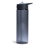 BPA-freie Plastikflasche mit Strohhalm inklusive, 700 ml farbe schwarz