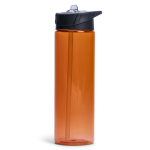 BPA-freie Plastikflasche mit Strohhalm inklusive, 700 ml farbe orange-transparent