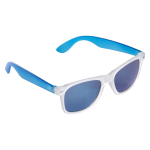 Neonfarbene Sonnenbrille mit Glasureffekt-Rahmen und UV400-Schutz farbe blau-transparent