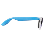 Neonfarbene Sonnenbrille mit Glasureffekt-Rahmen und UV400-Schutz farbe blau-transparent zweite Ansicht