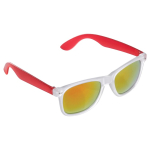 Neonfarbene Sonnenbrille mit Glasureffekt-Rahmen und UV400-Schutz farbe rot-transparent