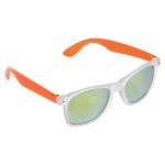 Neonfarbene Sonnenbrille mit Glasureffekt-Rahmen und UV400-Schutz farbe orange-transparent