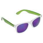 Neonfarbene Sonnenbrille mit Glasureffekt-Rahmen und UV400-Schutz farbe transparentes lindgrün