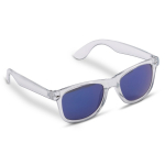 Transparente Sonnenbrille mit farbigem Rahmen, UV400-Schutz farbe blau-transparent