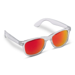 Transparente Sonnenbrille mit farbigem Rahmen, UV400-Schutz farbe rot-transparent