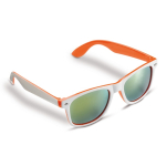 Zweifarbige Sonnenbrille mit farbigem Rahmen und UV400-Schutz farbe orange