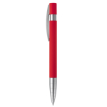 Soft-Touch-Druckstift aus Aluminium mit Metallspitze farbe rot dritte Ansicht