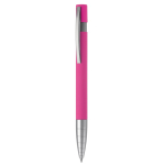 Soft-Touch-Druckstift aus Aluminium mit Metallspitze farbe rosa