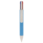 4-in-1-Multifunktionsstift aus umweltfreundlichem Papier farbe blau zweite Ansicht