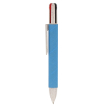 4-in-1-Multifunktionsstift aus umweltfreundlichem Papier farbe blau dritte Ansicht