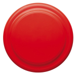 Klassisches Frisbee aus Kunststoff im einfarbigem Design mit Logo farbe rot zweite Ansicht