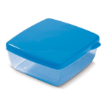 Quadratische Lunchbox mit Kühlgelbeutel auf dem Deckel, 750 ml farbe blau