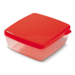 Quadratische Lunchbox mit Kühlgelbeutel auf dem Deckel, 750 ml farbe rot