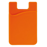 Kartenhalter aus Silikon in vielen Farben zum Befestigen am Handy farbe orange