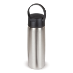 Flasche mit Griff und Bluetooth-Lautsprecher, 300 ml, 3 W farbe silber