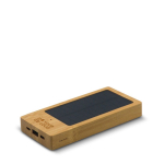 Externe Powerbank aus FSC-Bambus mit Solarpanel, 8.000 mAh Ansicht mit Druckbereich